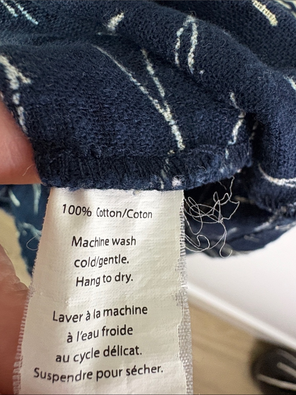 Amanda Moss Made in Canada Navy Printed Sleeveless 100% cotton Dress size XS - Picture 6 of 6